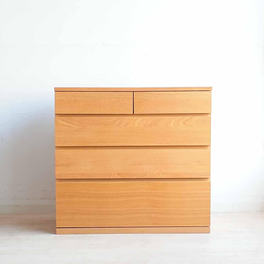 無印良品/MUJI オーク材 4段チェスト ナチュラル ZR24335
