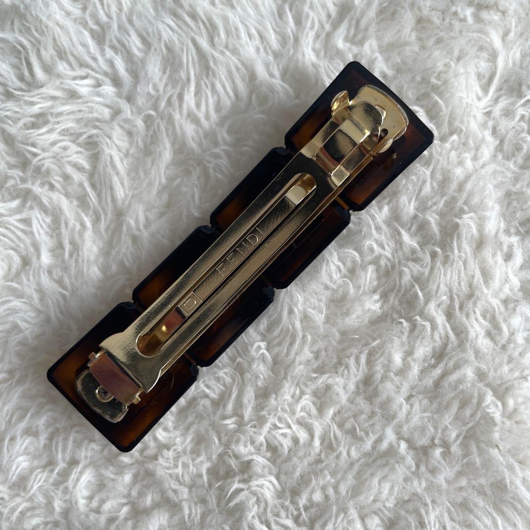 新品未使用品★ FENDI べっ甲 バレッタ ゴールド