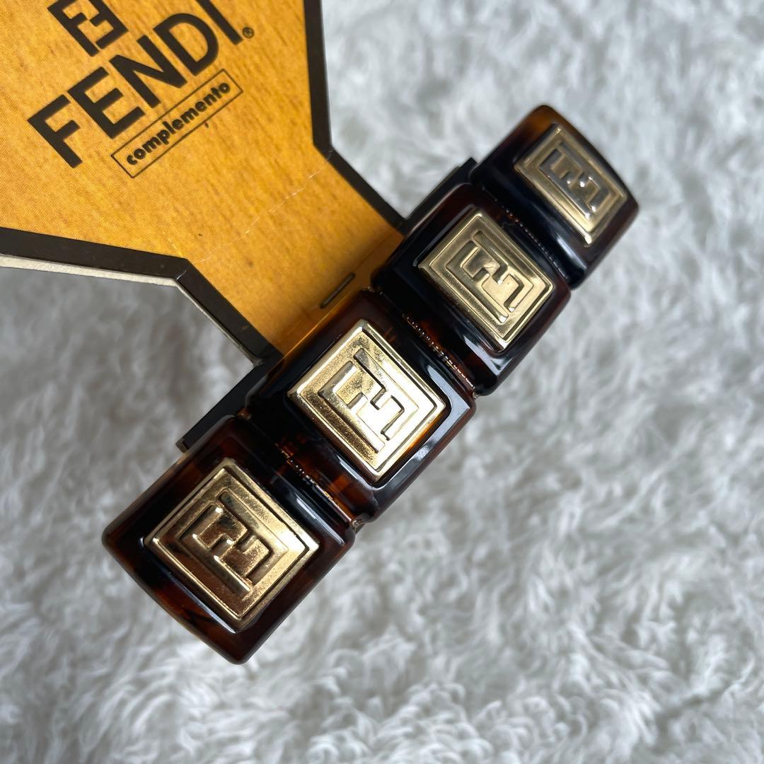 新品未使用品★ FENDI べっ甲 バレッタ ゴールド