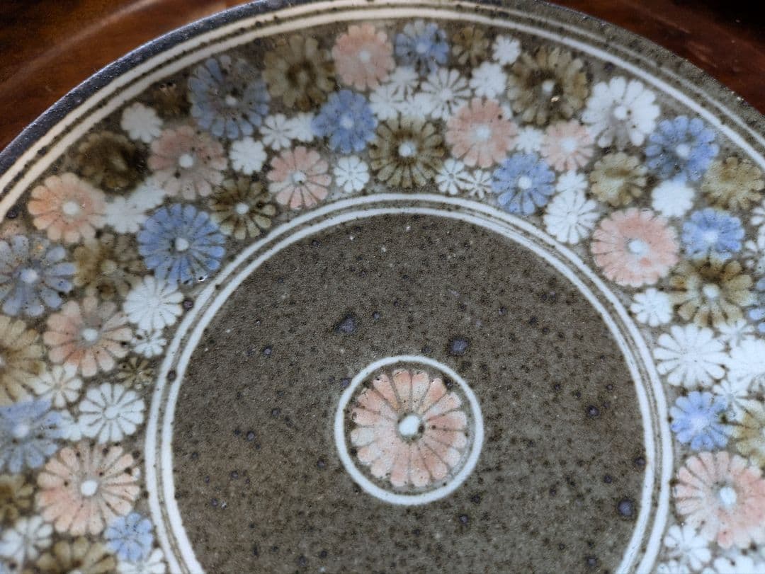 薮本寛之さん　彩三島中皿　希少　18.5cm