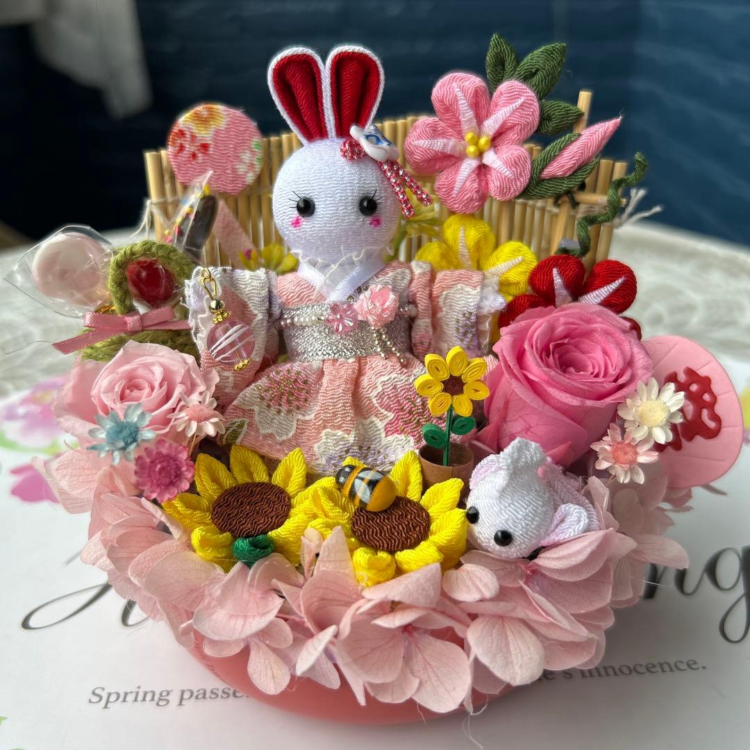 ROSE❣️ウェディングアレンジ❣️浴衣のうさぎちゃん夏アレンジ❣️