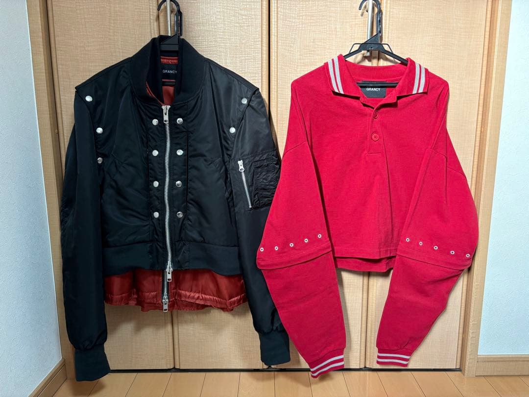 【grancy】Volume LayeredDesign MA-1 ポロシャツ