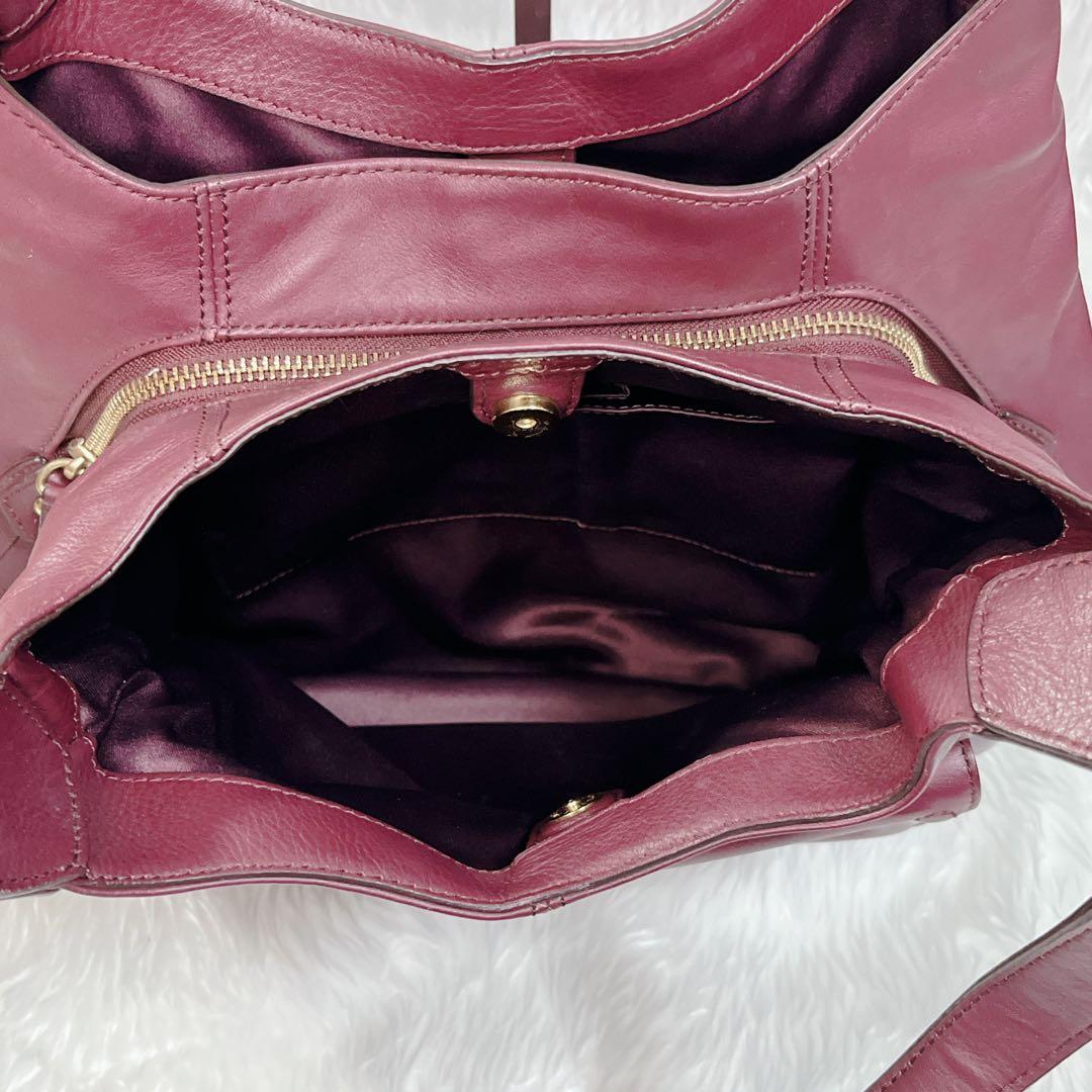 バッグ COACH SOHO leather bag Satchel Burgundy