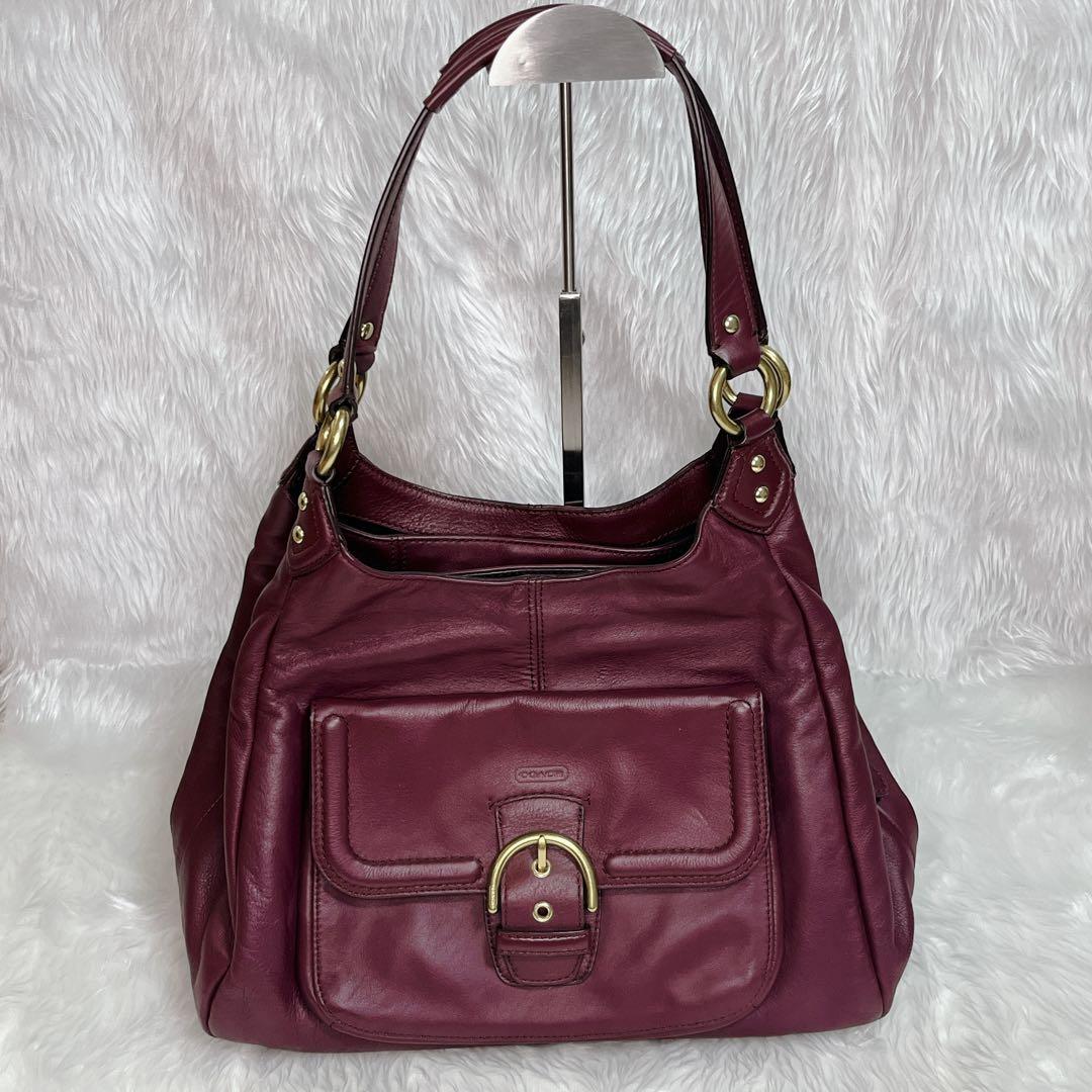 バッグ COACH SOHO leather bag Satchel Burgundy