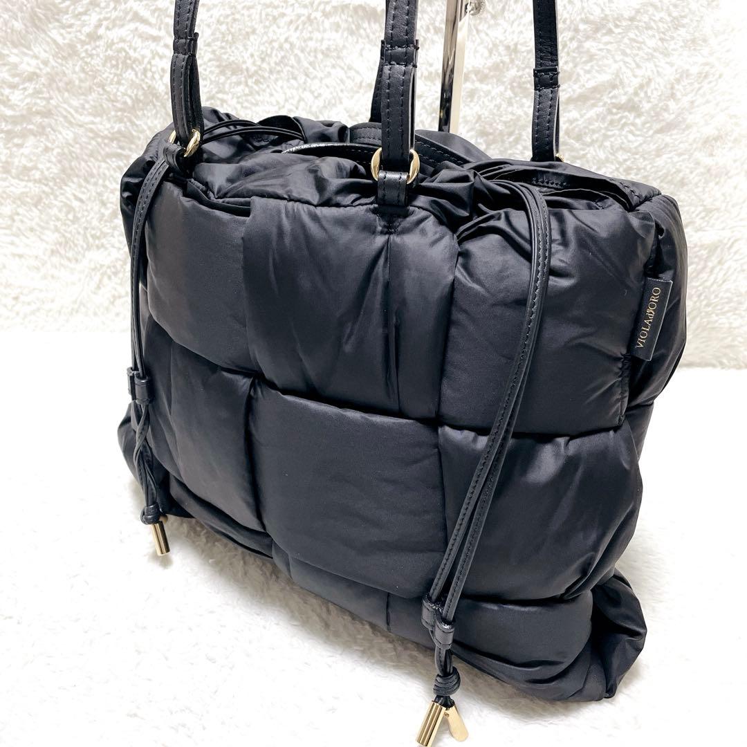 【美品】VIOLAd'ORO トートバッグ　2way キルティング