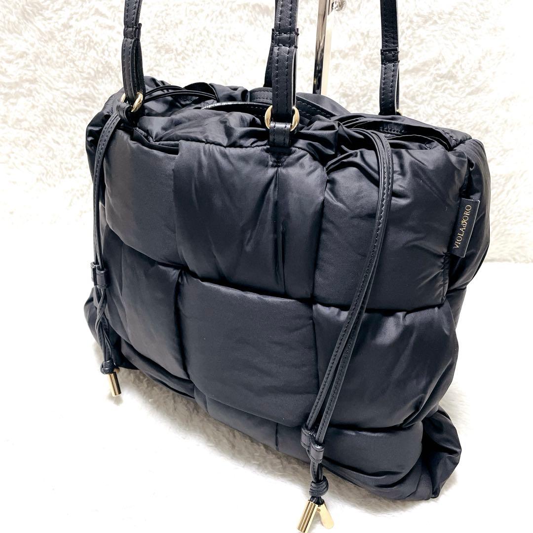 【美品】VIOLAd'ORO トートバッグ　2way キルティング