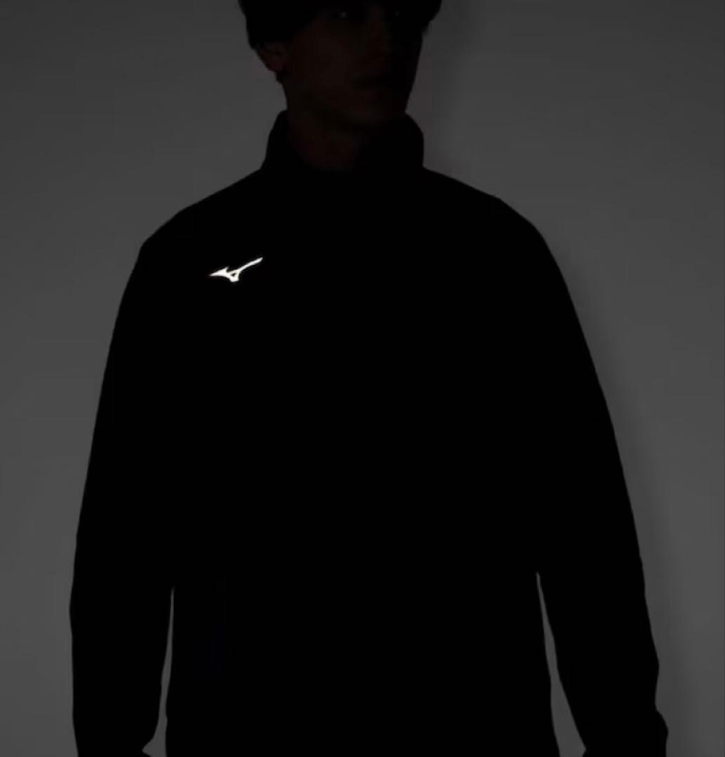 新品　ミズノ　メンズ　ブレスサーモ　軽量　あったか　ブラック　黒　スポーツ　L