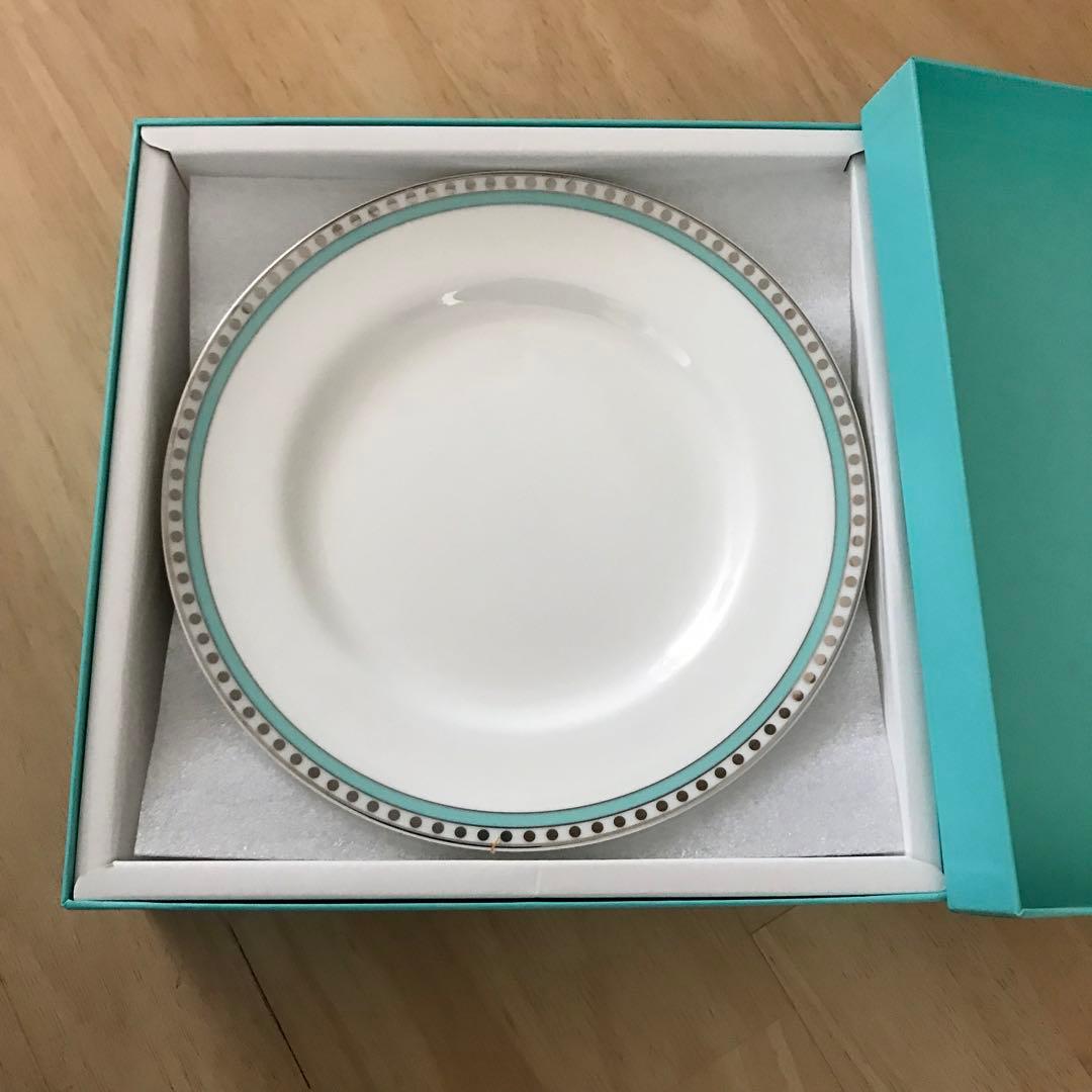 TIFFNY &Co.プラチナブルーバンド デザートプレート4枚セット
