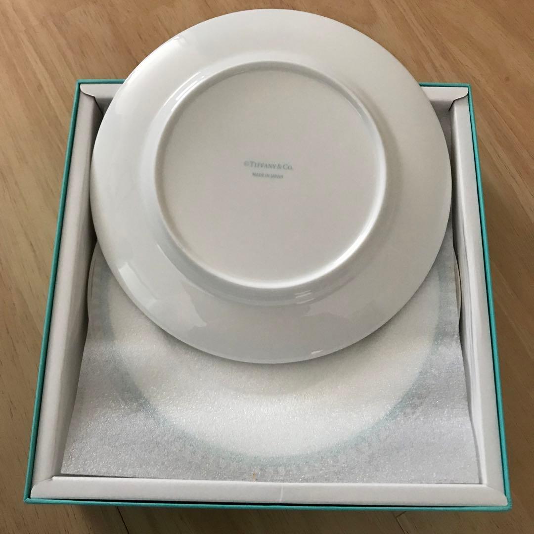 TIFFNY &Co.プラチナブルーバンド デザートプレート4枚セット