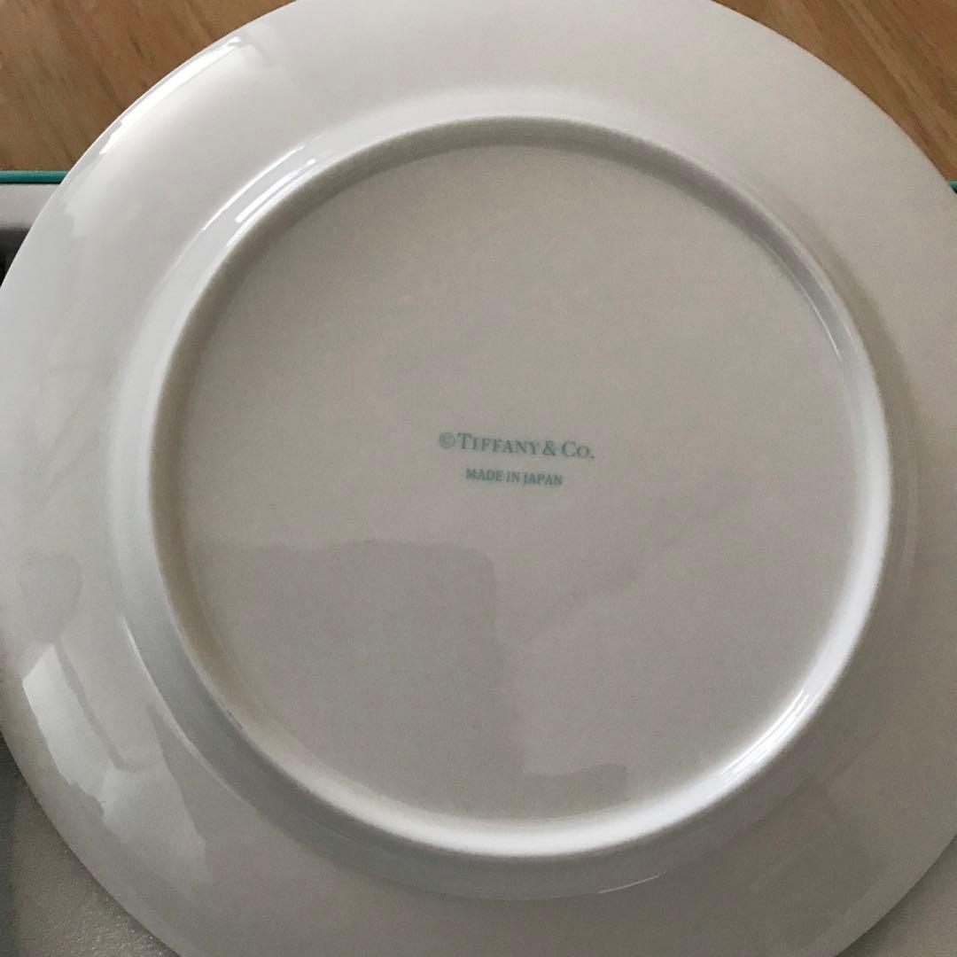 TIFFNY &Co.プラチナブルーバンド デザートプレート4枚セット