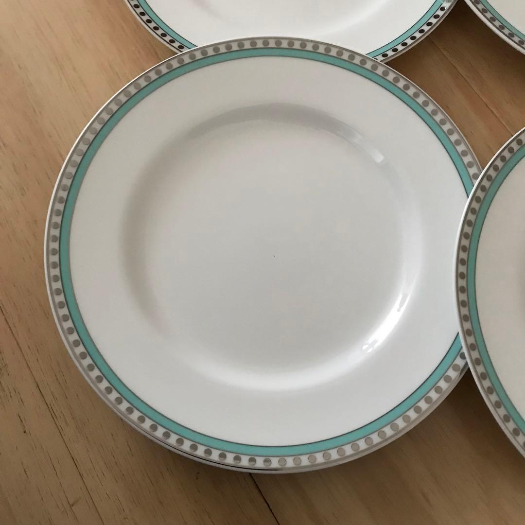 TIFFNY &Co.プラチナブルーバンド デザートプレート4枚セット