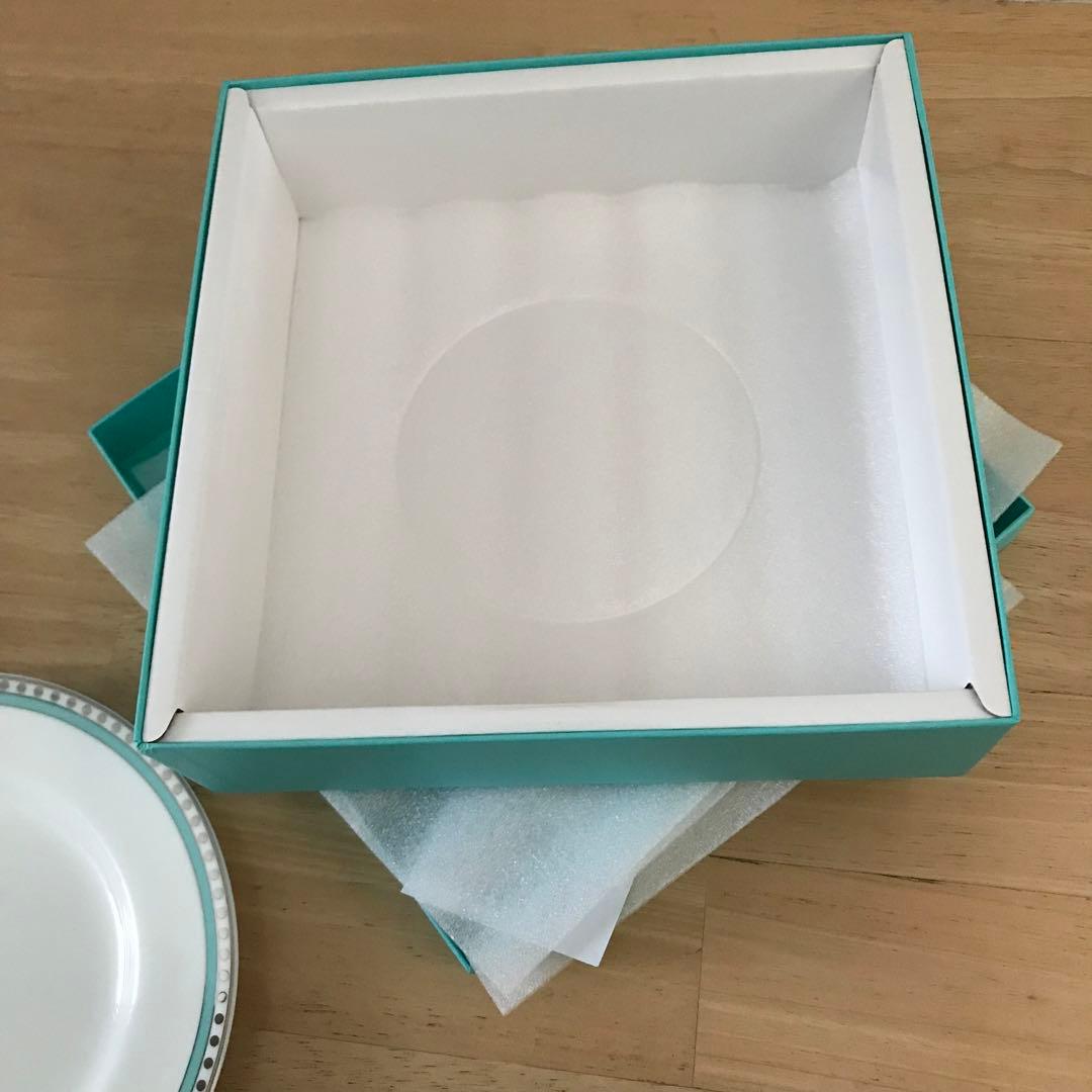 TIFFNY &Co.プラチナブルーバンド デザートプレート4枚セット