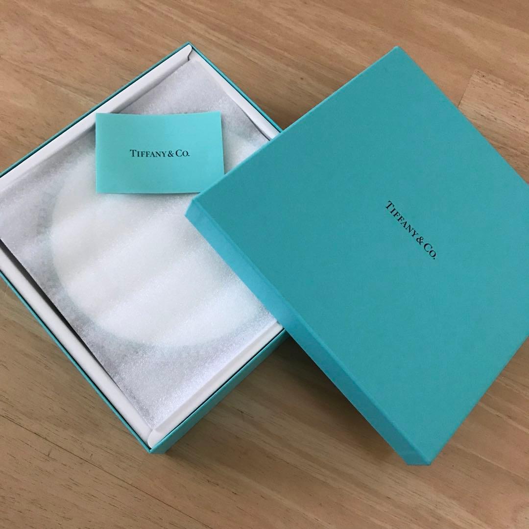 TIFFNY &Co.プラチナブルーバンド デザートプレート4枚セット