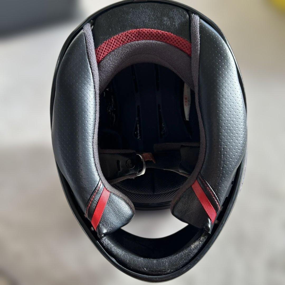 SHOEI フルフェイスヘルメットLサイズ　 ホワイト ペイズリー柄 バイク用