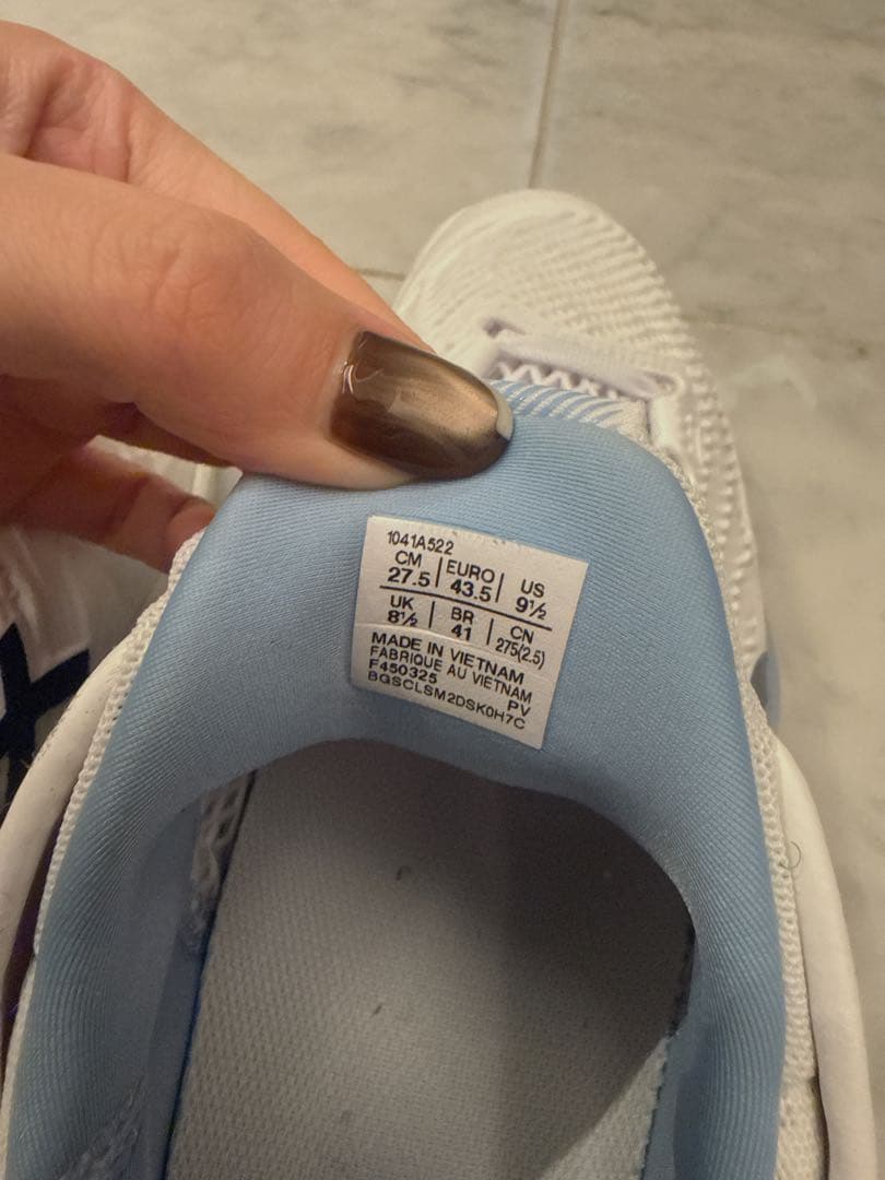 asics Court FF 3 ホワイト/ブルー テニスシューズ