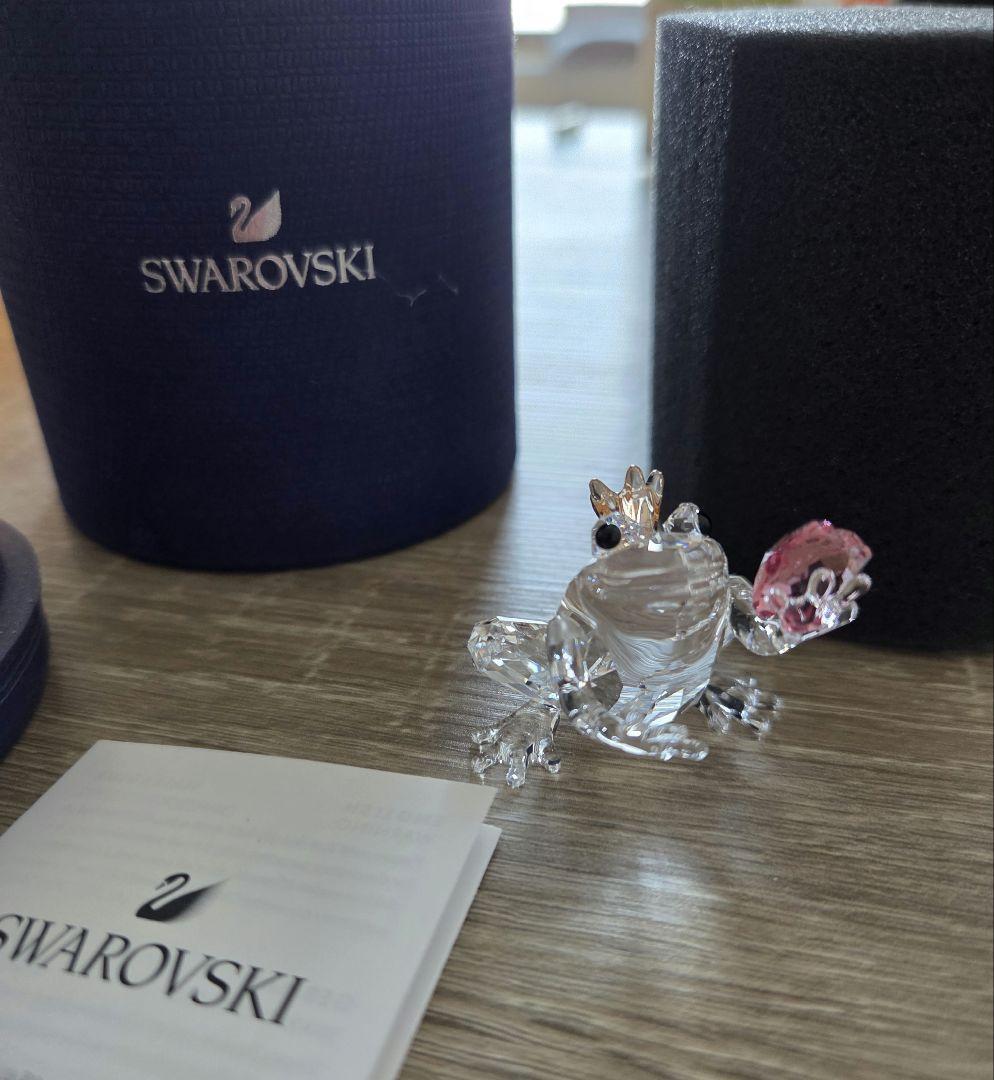 【希少】Swarovski カエルの王子様 置物 スワロフスキー