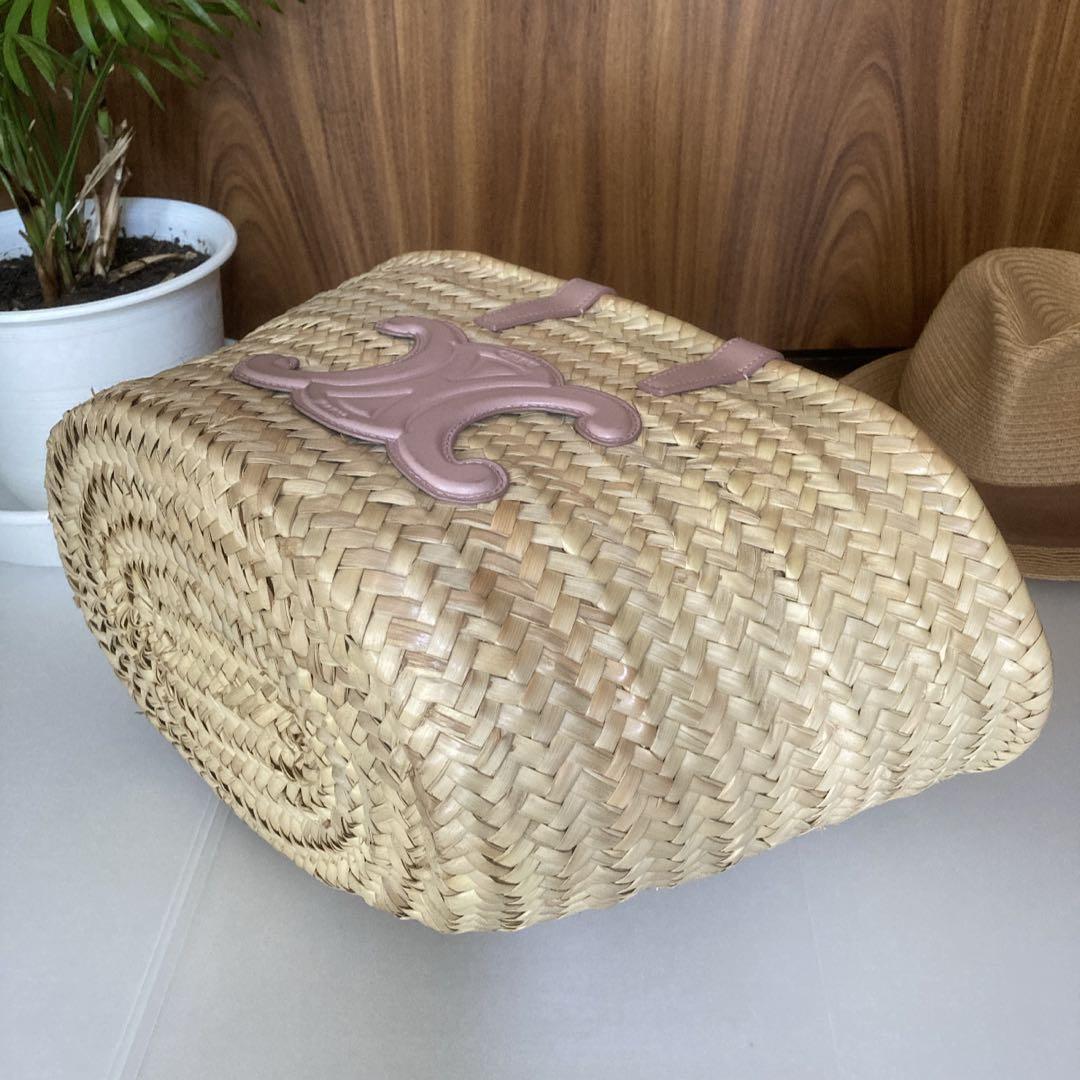 セリーヌ トリオンフ パニエ かごバッグ ヴィンテージピンク