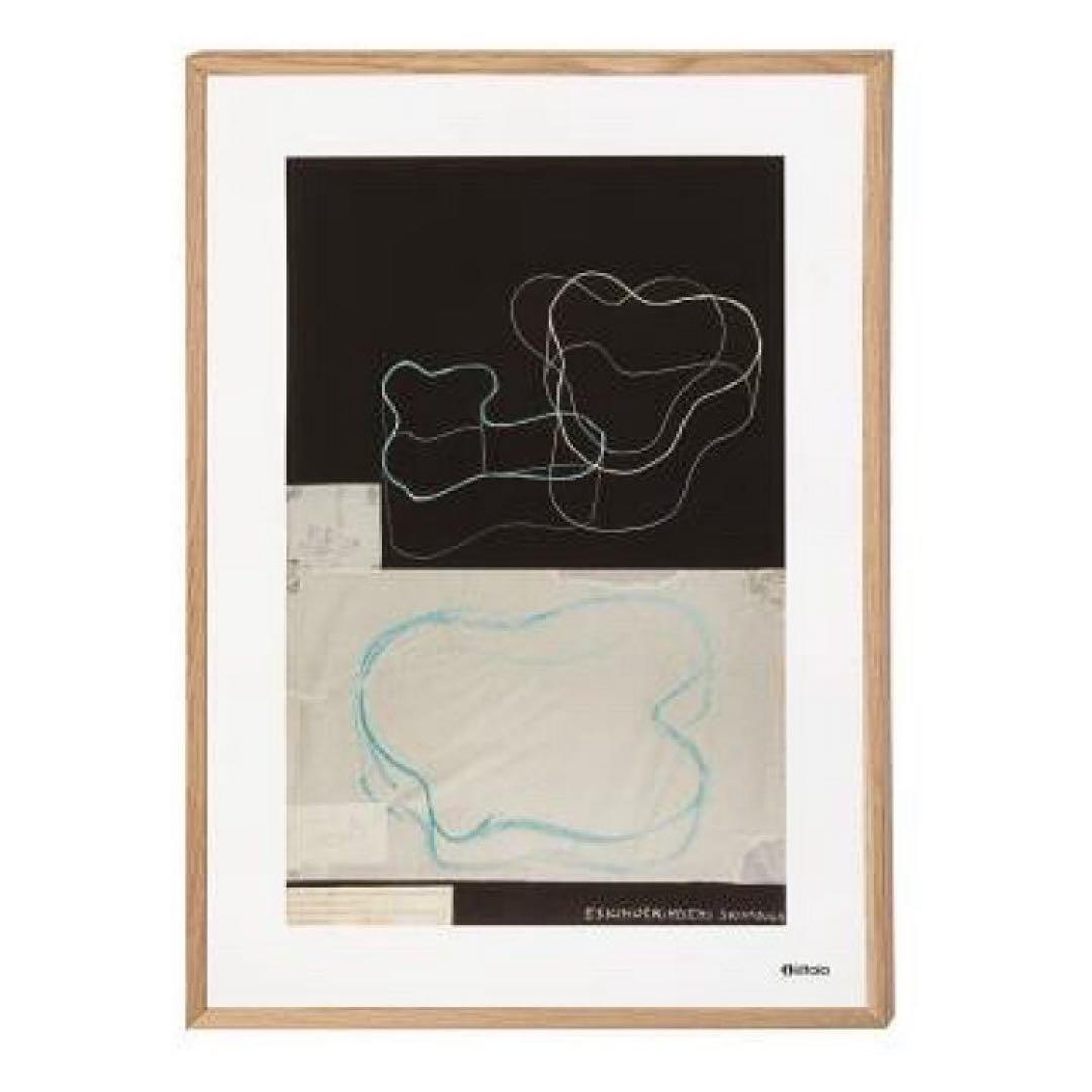 イッタラ　アートポスター アルヴァ・アアルト スケッチ ブラック