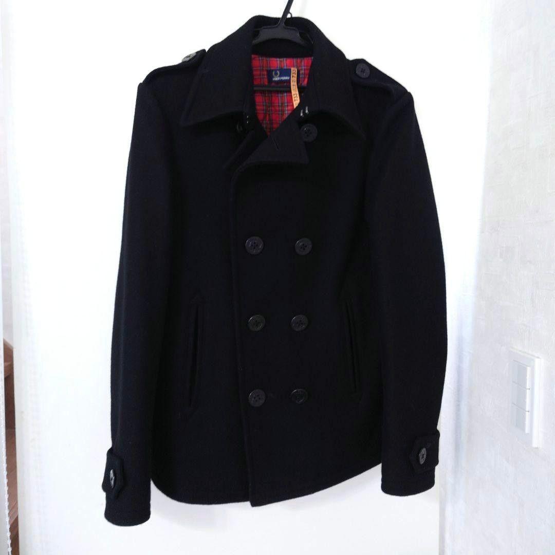 フレッドペリー FREDPERRY Pコート Mサイズ 内側チェック
