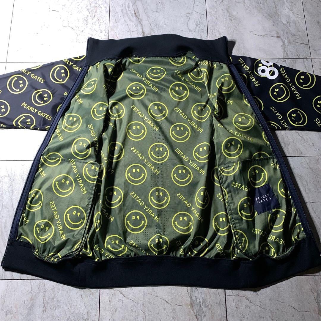 パーリーゲイツ スマイル ニコちゃん 総柄 ゴルフ ナイロンジャケット サイズ4