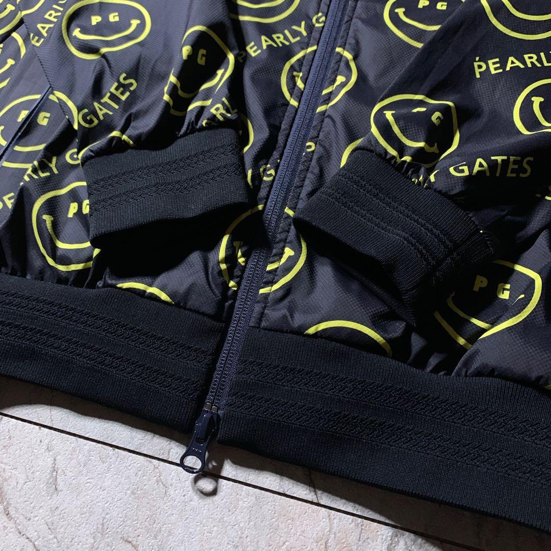 パーリーゲイツ スマイル ニコちゃん 総柄 ゴルフ ナイロンジャケット サイズ4