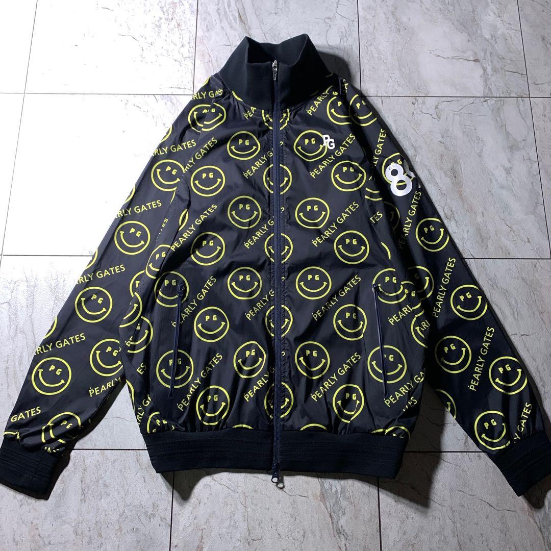 パーリーゲイツ スマイル ニコちゃん 総柄 ゴルフ ナイロンジャケット サイズ4