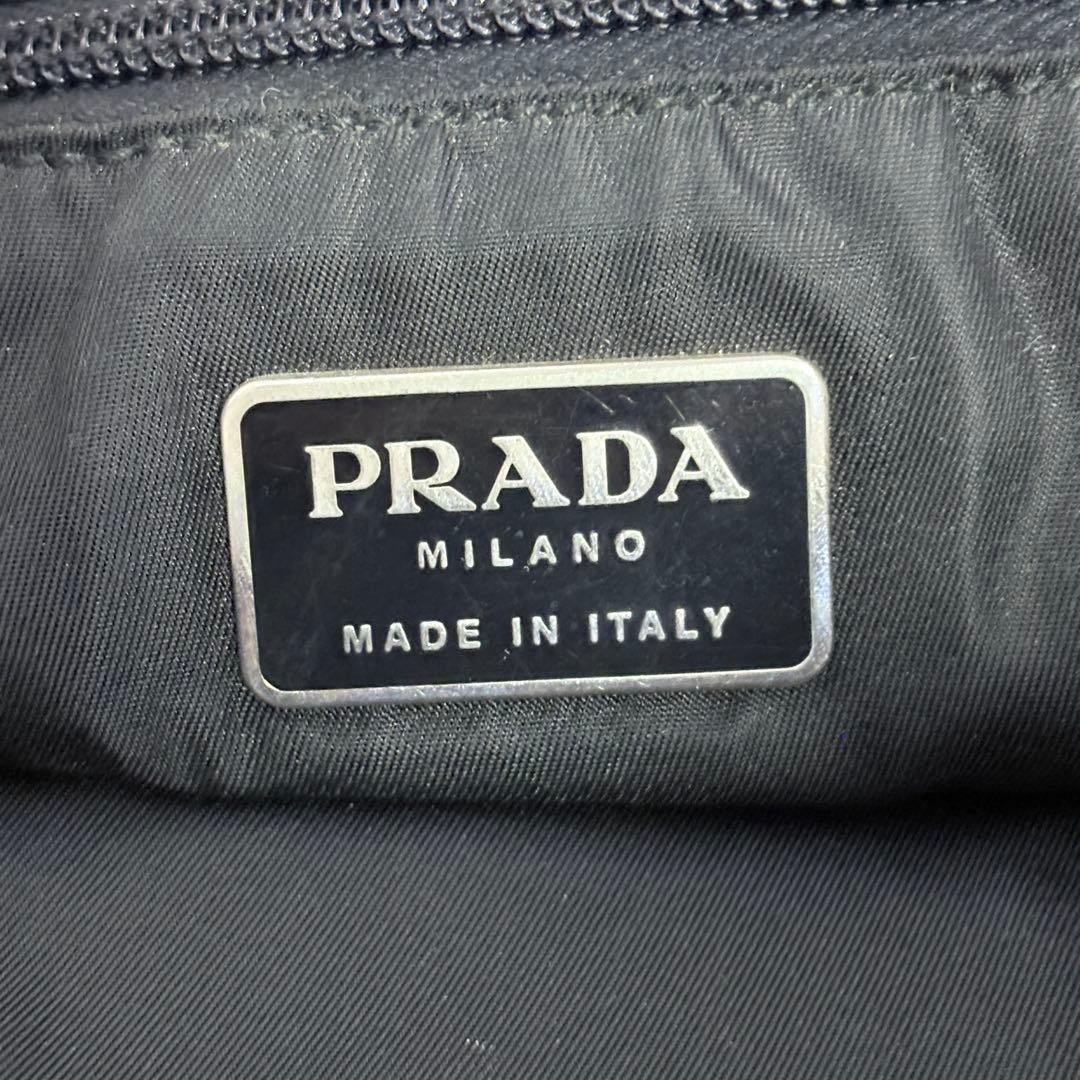 PRADA ナイロン トートバッグ ブラック 三角ロゴ 大容量 ハンドル傷あり