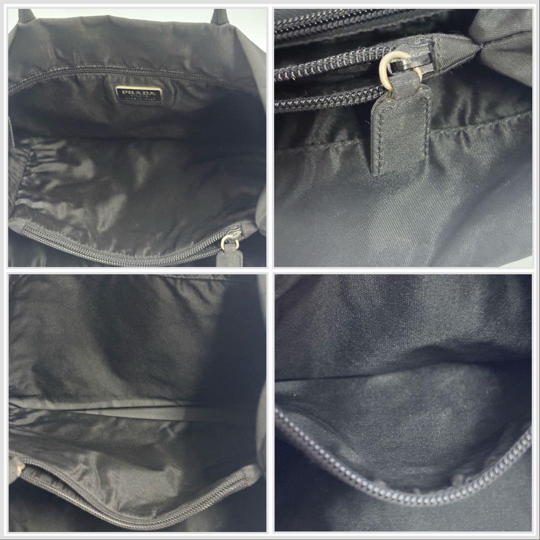 PRADA ナイロン トートバッグ ブラック 三角ロゴ 大容量 ハンドル傷あり