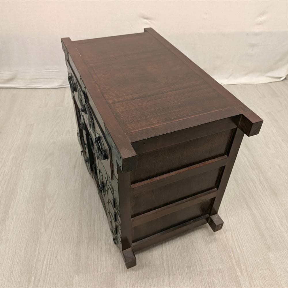 民芸家具　天然木　車箪笥　整理箪笥　時代家具　箪笥　タンス　たんす　引き出し