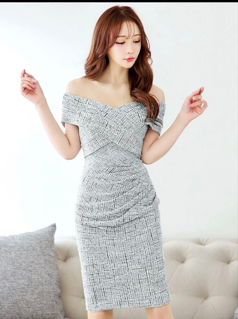 VANESSA HEART オフショル　ドレス　Lサイズ