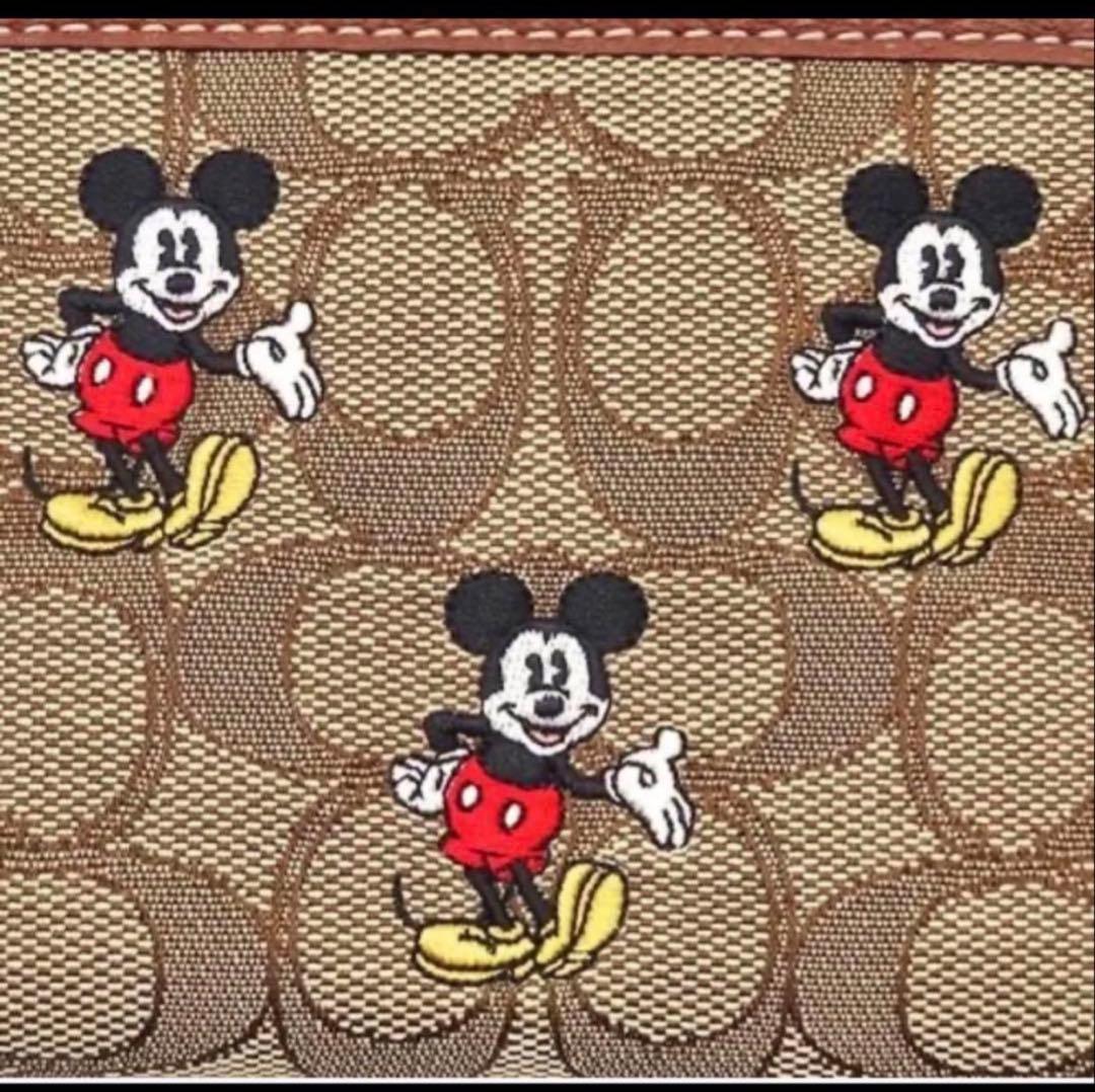 コーチCOACHミッキーマウスキャンパスシグネチャー長財布