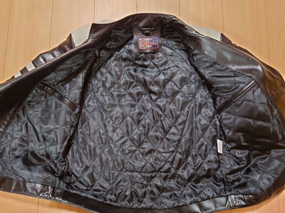 ​【メンテ済　L】DEGNER ダブルライダース デグナー　牛革　白黒