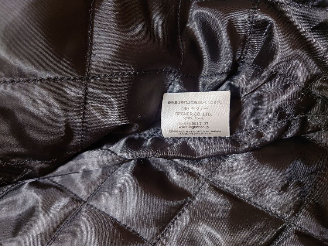 ​【メンテ済　L】DEGNER ダブルライダース デグナー　牛革　白黒