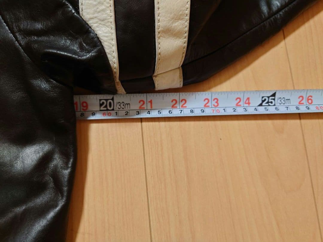 ​【メンテ済　L】DEGNER ダブルライダース デグナー　牛革　白黒