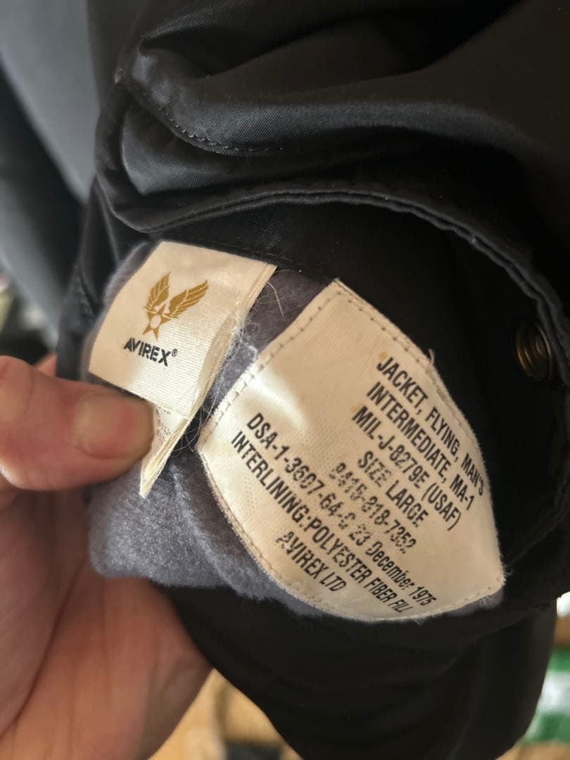 tanaka様用　AVIREX ブラック MA-1ジャケット