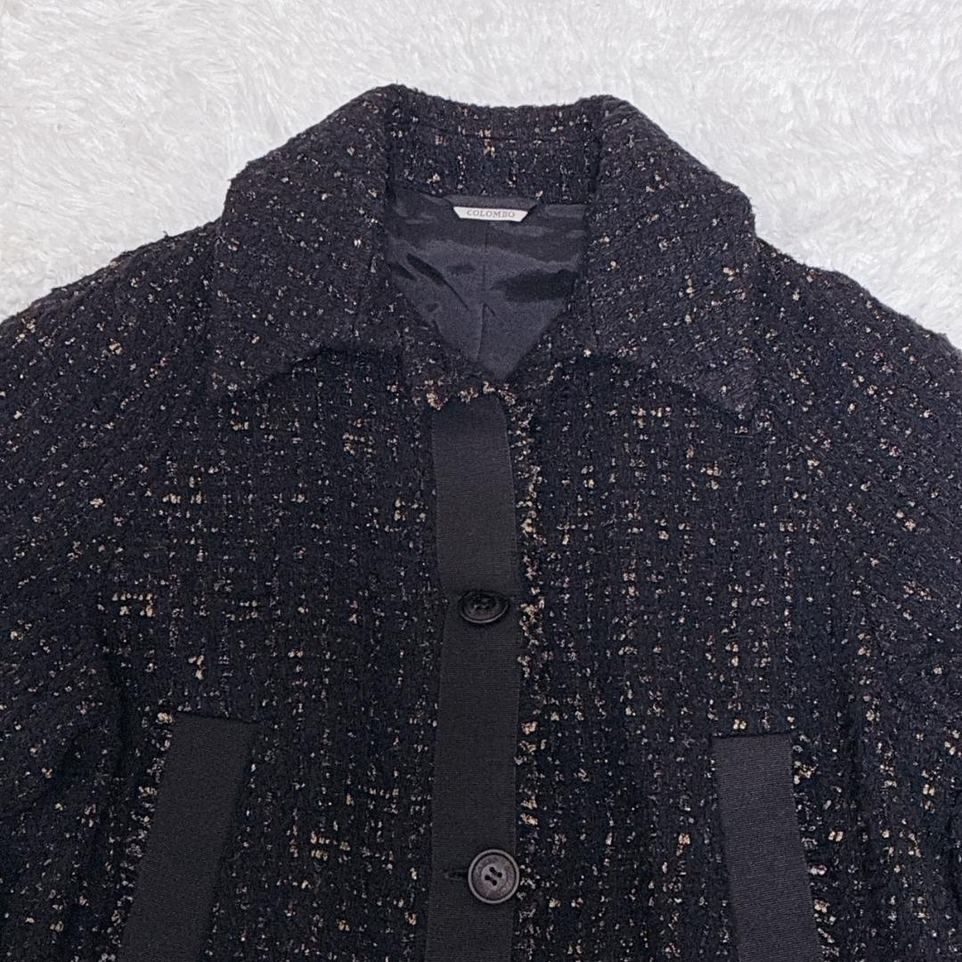 【極美品✨】コロンボ シルク カシミヤ ツイードジャケット イタリア製 ブラック