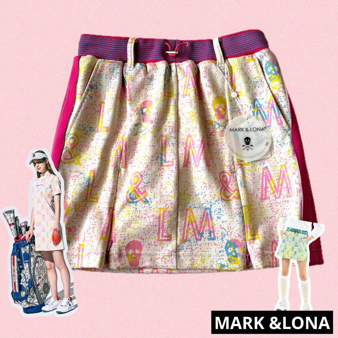 新品タグ付き✨MARK＆LONAストレッチスカート 総柄ピンクM