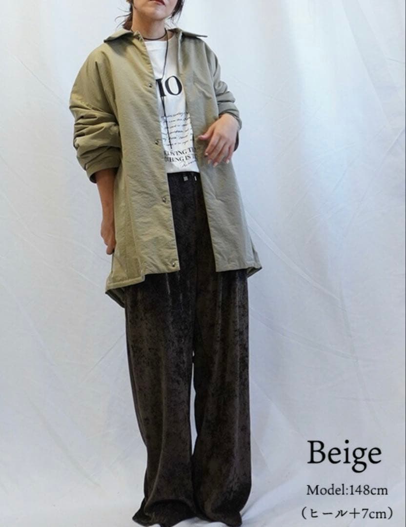 セール　CLOCHE クロッシェ ステンカラー中綿コート グレー　タグ付