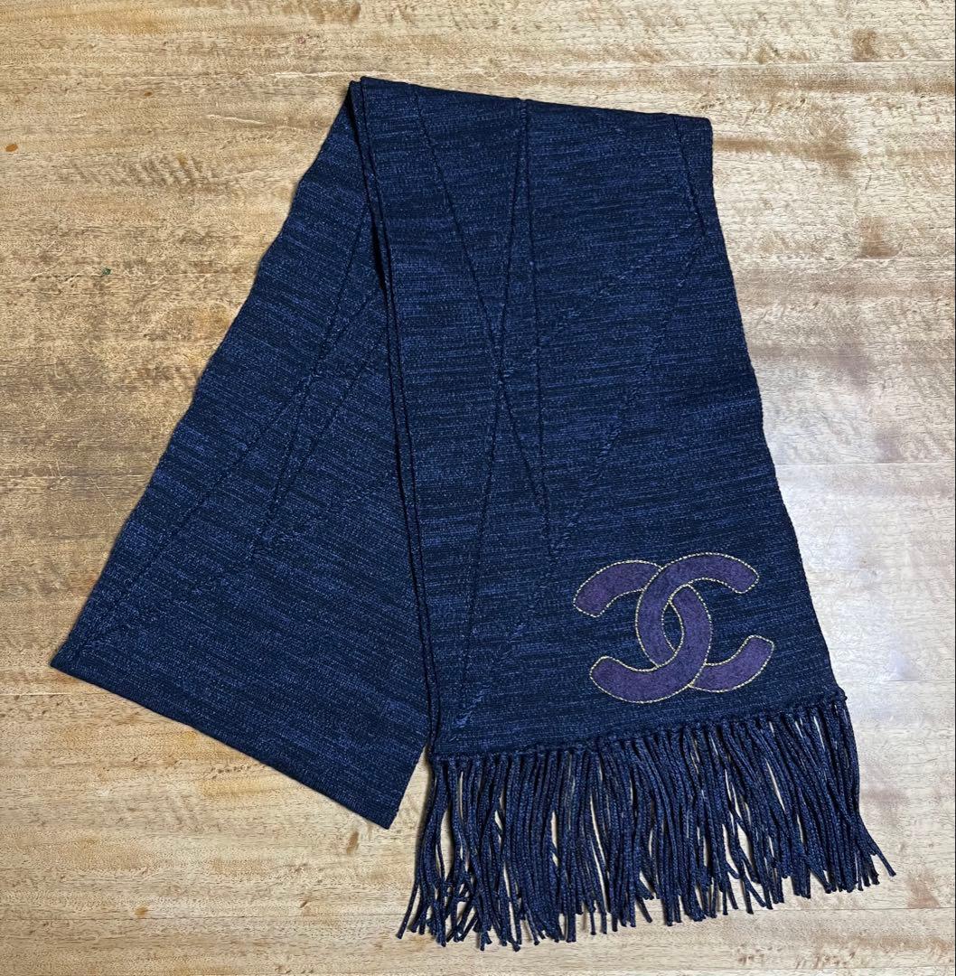 シャネル　マフラー　ストール　レア　CHANEL