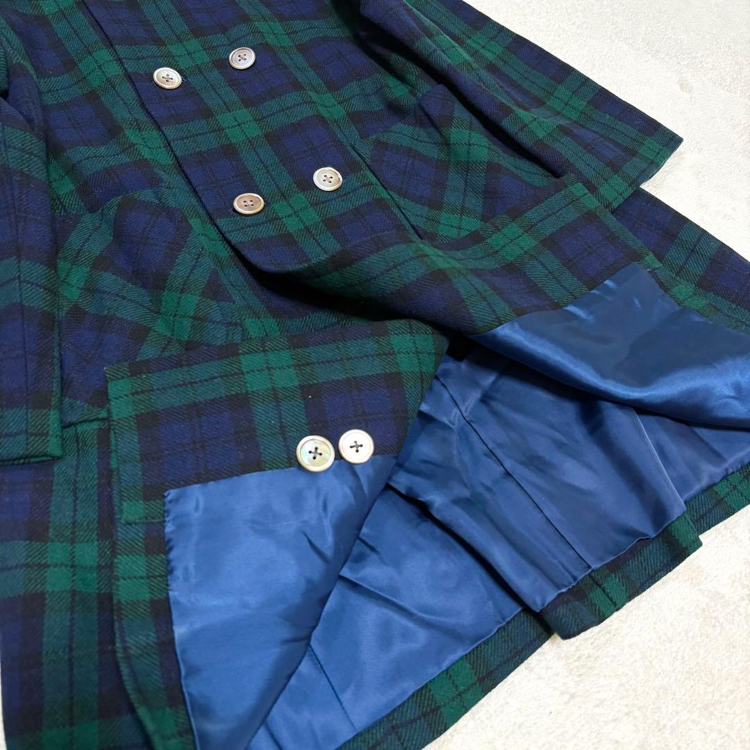 【ほぼ未使用】familiar ファミリア ウールコート アウター チェック