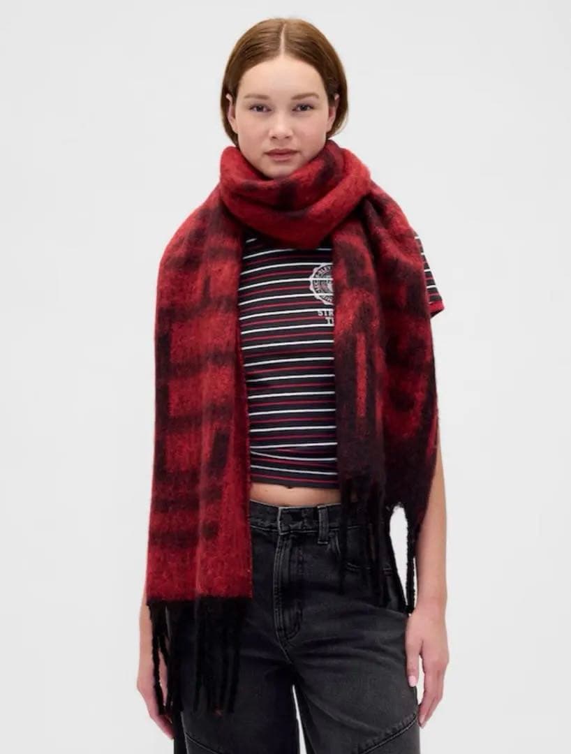 ストレンジャー・シングス フリンジ マフラー GAP タグ付