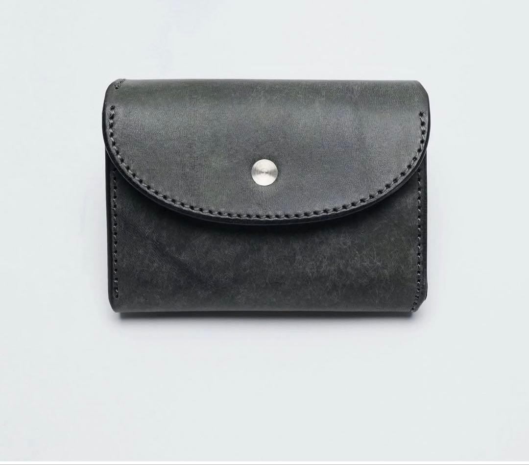 【Iru×池之端銀革店】マヤレザーコンパクトウォレット/グレー　《新品未使用》