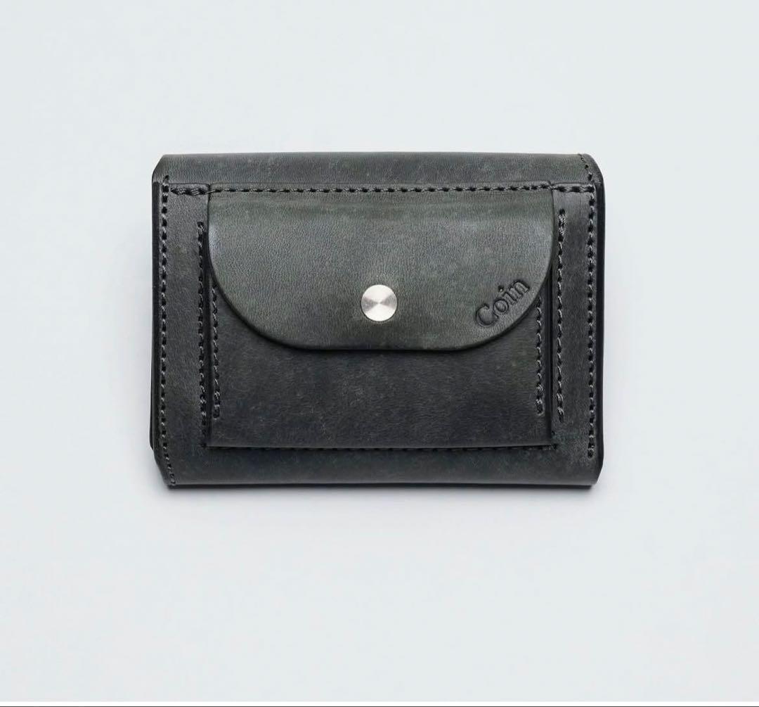 【Iru×池之端銀革店】マヤレザーコンパクトウォレット/グレー　《新品未使用》