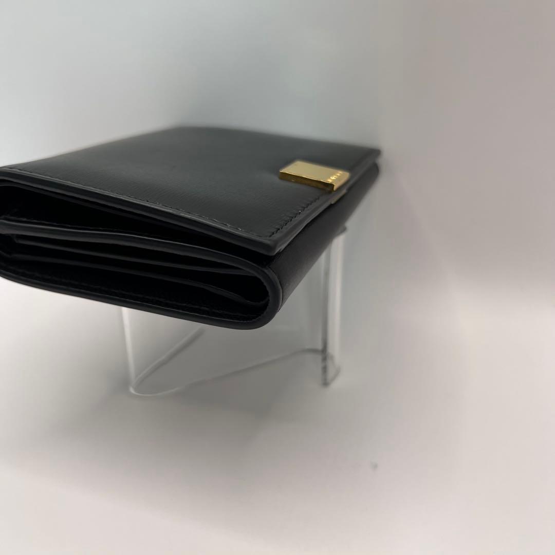 MARNI 三つ折り財布　PRISMA ブラック　ゴールド　財布　ウォレット　黒