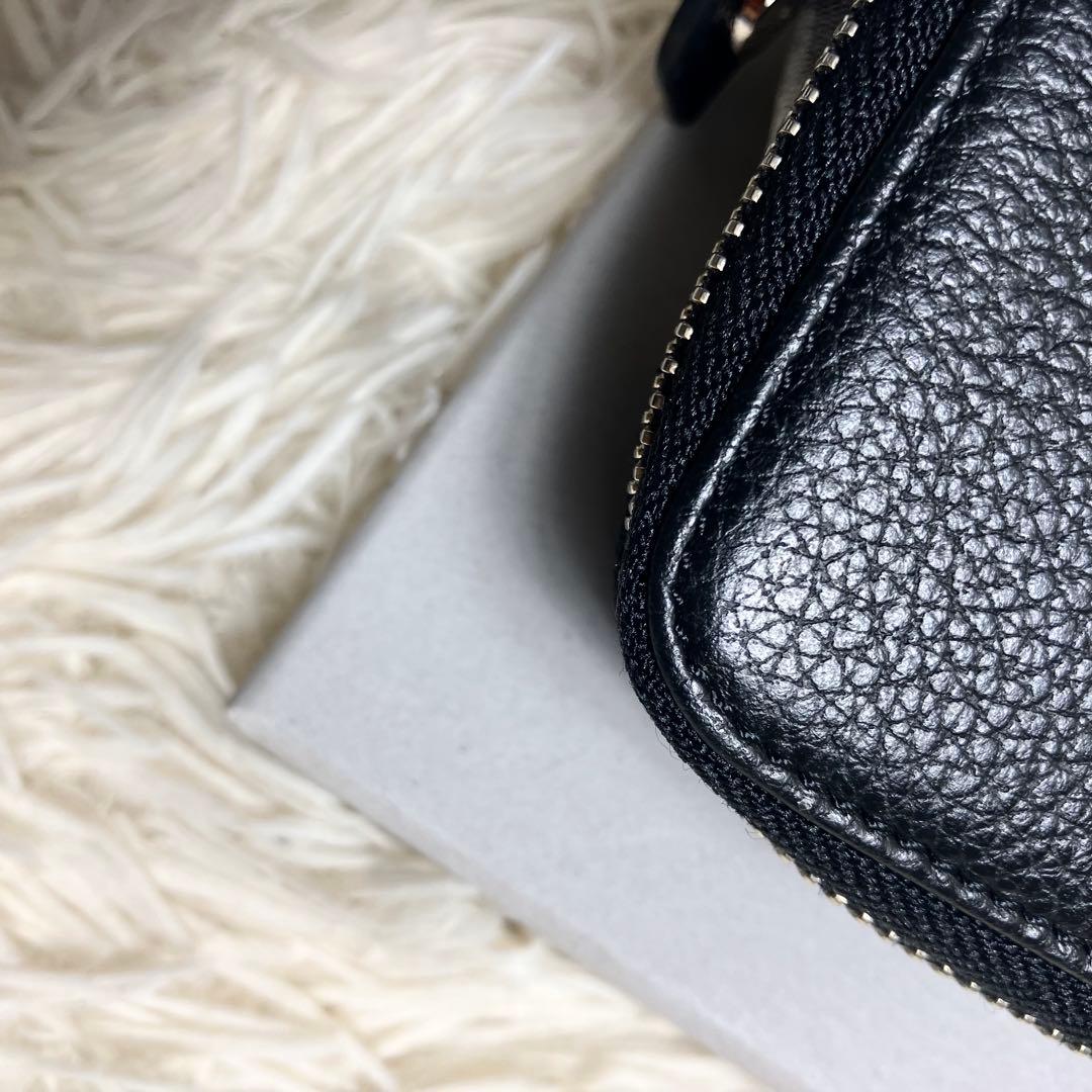 【美品】 ヴィヴィアン 折り財布 オーブ レザーブラック 箱付き