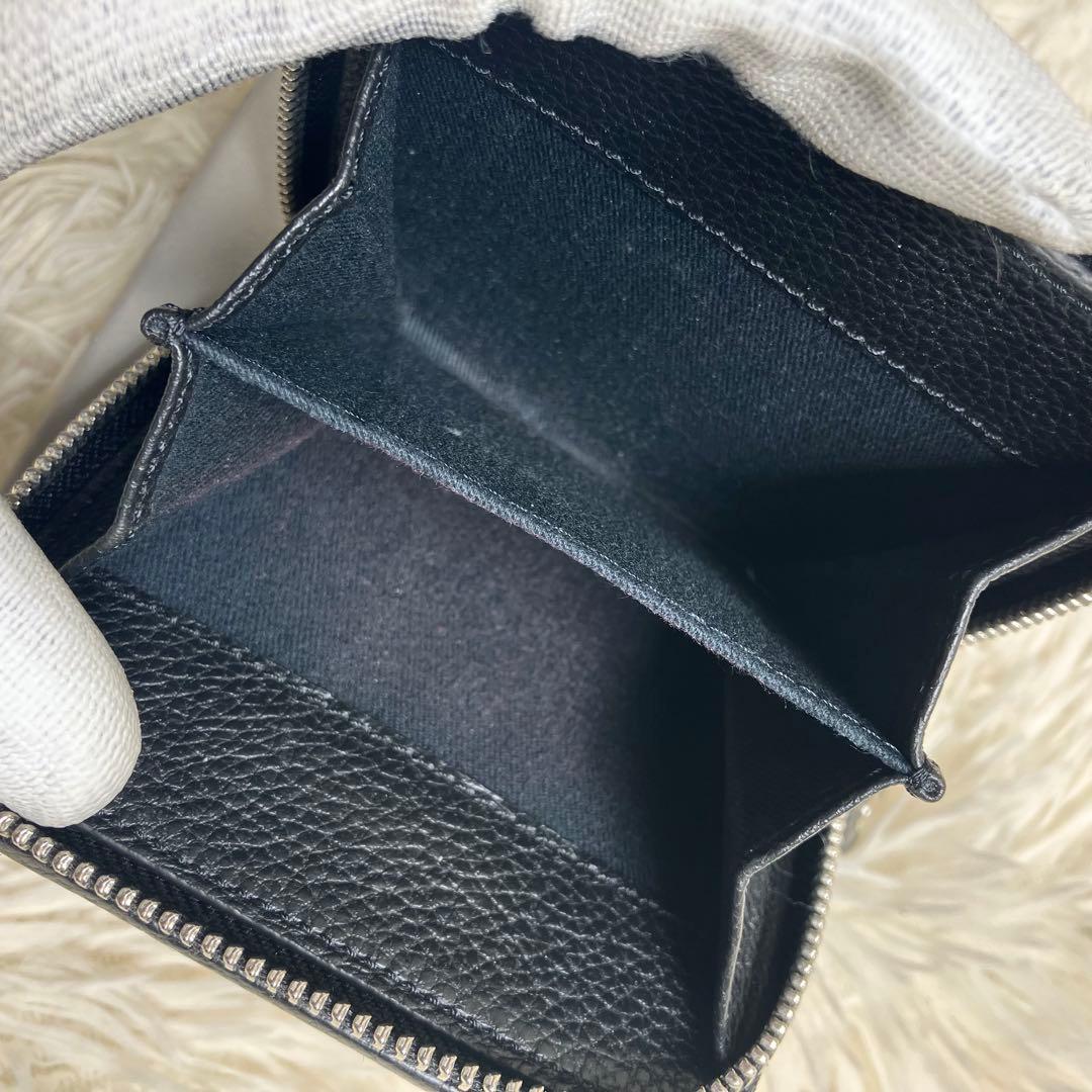 【美品】 ヴィヴィアン 折り財布 オーブ レザーブラック 箱付き