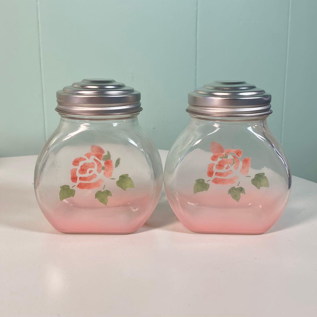 Many マニーローズ ガラス キャニスター　6個セット✨