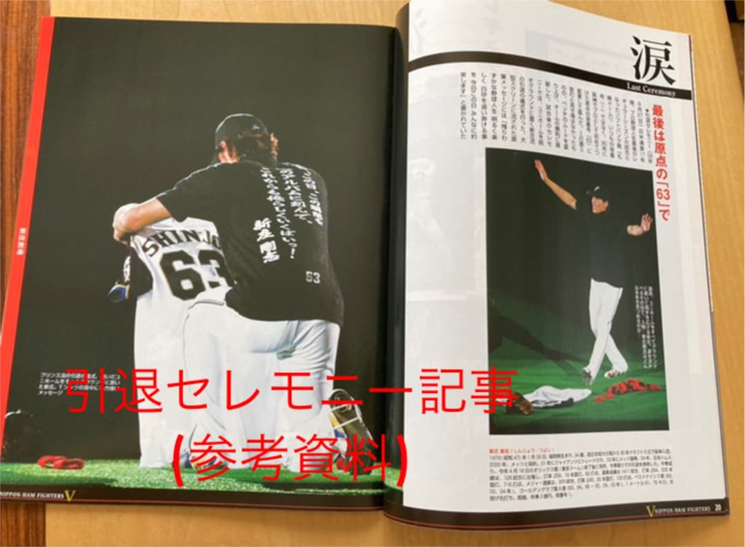 新庄 プロコレクション ユニフォーム 背番号63北海道日本ハムファイターズ