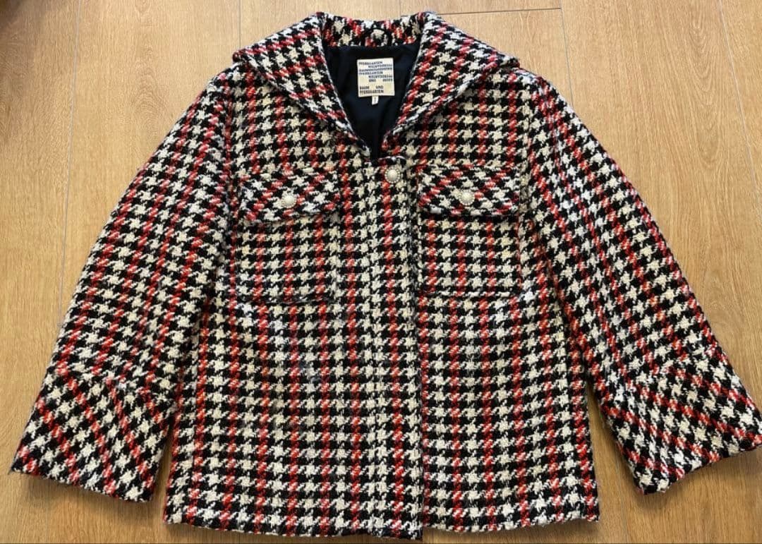 セーラーカラービジューボタンツイードショートコート