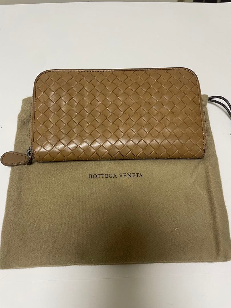 BOTTEGA VENETA ブラウンレザー長財布